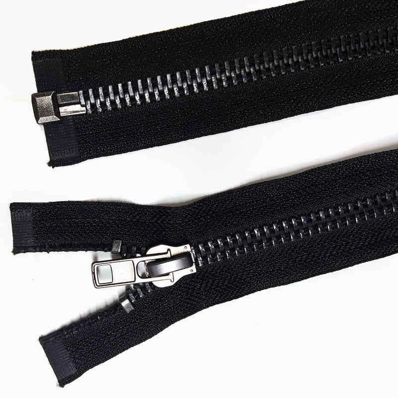 Leekayer #10 40 Inch Separating Zipper - Black Nickel Metal Zipper for Jackets, Coats, Crafts - Image 5